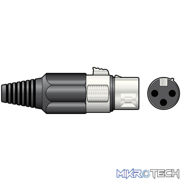 761657TVA_1 Tva - Black Xlr Inline Socket W/Clam - Image 1