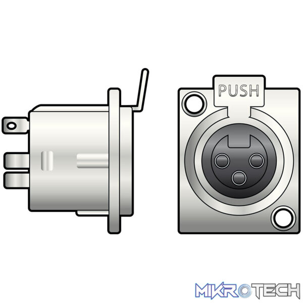 762725TVA_1 Tva - Chassis Mount Xlr Square - Image 1