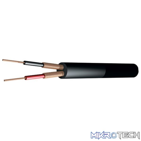 803683PDC_1 Power Dynamics Connex - Rx42 Microphone Cable 2Core Black 100M High Quality - Image 1