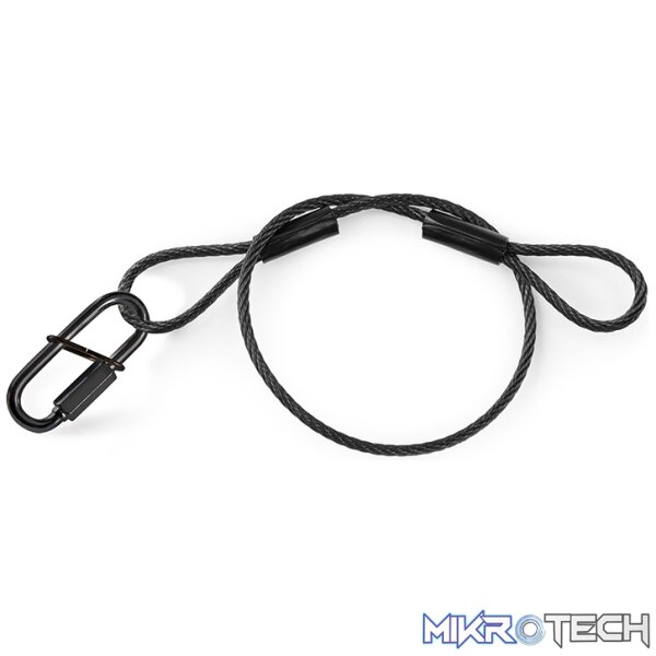 853316B_1 Beamz - Saf35 Safety Cable 35Cm X 3Mm 30Kg Black - Image 1