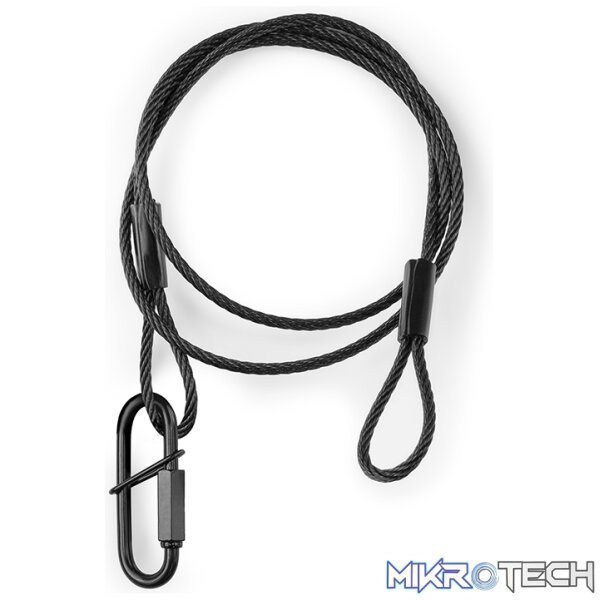 853319B_1 Beamz - Saf75 Safety Cable 75Cm X 3Mm 30Kg Black - Image 1