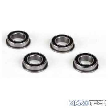 8x14x4 Flanged Rubber Seal Ball Bearing