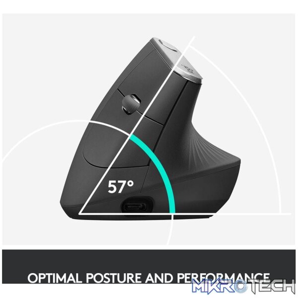Logitech MX Vertical Advanced Ergonomic Mouse 910-005448 - Image 8