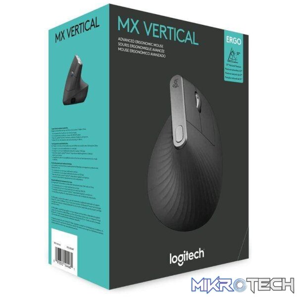 Logitech MX Vertical Advanced Ergonomic Mouse 910-005448 - Image 5