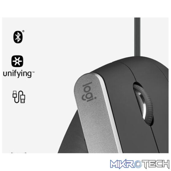 Logitech MX Vertical Advanced Ergonomic Mouse 910-005448 - Image 4