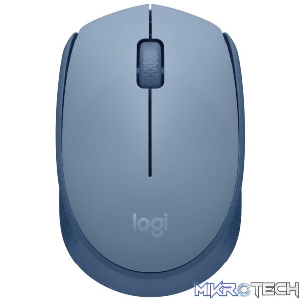 910-006866-mice-42705826513060 Logitech M171 Wireless Ambidextrous Optical Mouse - Blue Grey 910-006866 - Image 1