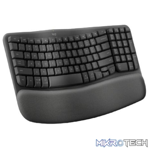 Logitech Ergo Series Wave Keys Wireless Ergonomic Keyboard 920-012304 - Image 2