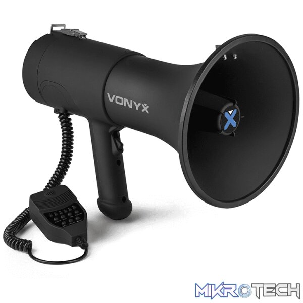 952024VX_1 Vonyx Meg075 Megaphone 75W With Record Siren Usb Bt - Image 1