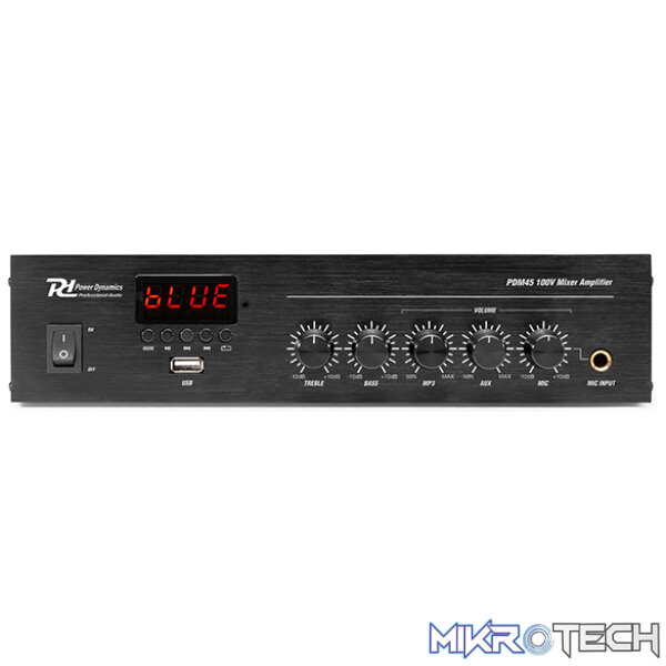 Power Dynamics - Pdm45 100V Compact Mixer-Amplifier Usb/Fm/Bt - Image 4