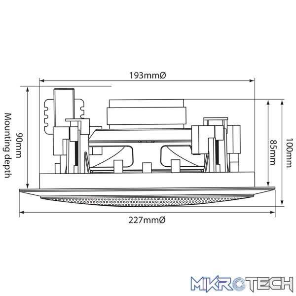 Adastra - Cc6V 2 Way 100V Ceiling Speaker - Image 10