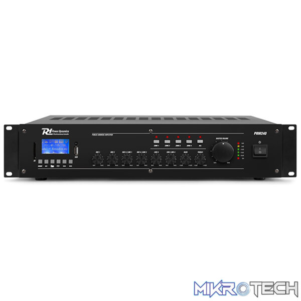 Power Dynamics - Prm240 100V 6-Ch Mixer-Amplifier 4-Zone - Image 2