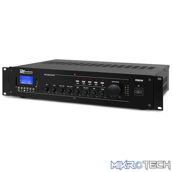 Power Dynamics - Prm240 100V 6-Ch Mixer-Amplifier 4-Zone - Image 3