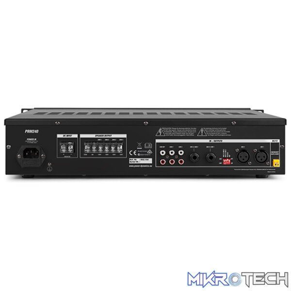 Power Dynamics - Prm240 100V 6-Ch Mixer-Amplifier 4-Zone - Image 4