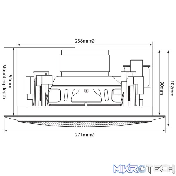 Adastra - Cc5V 2 Way 100V Ceiling Speaker - Image 5