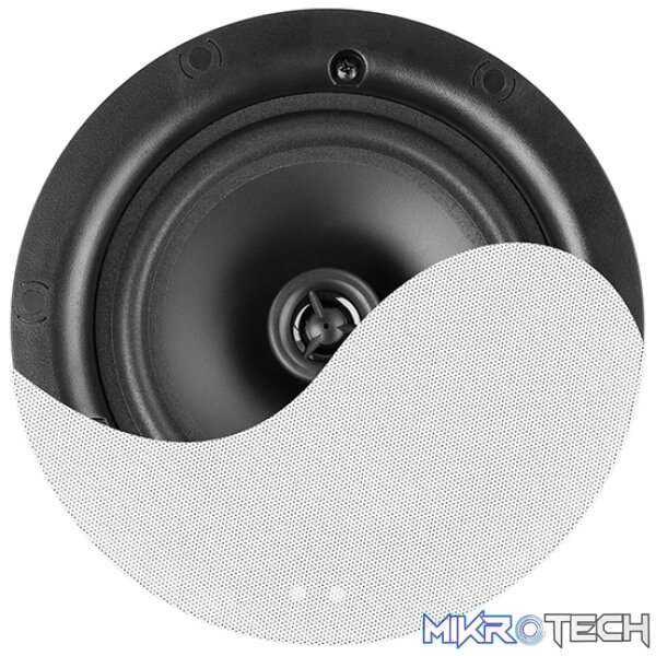 952905PDM_1 Power Dynamics - Ncsp6 Low Profile Ceiling Speaker 6.5In 30W 100V White - Image 1