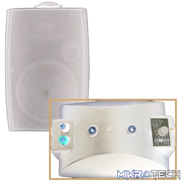 954814FI_1 Filo - Cavsm6W 6" Moulded Speaker & Dome Tweeter W/Bracket 40W White - Image 1