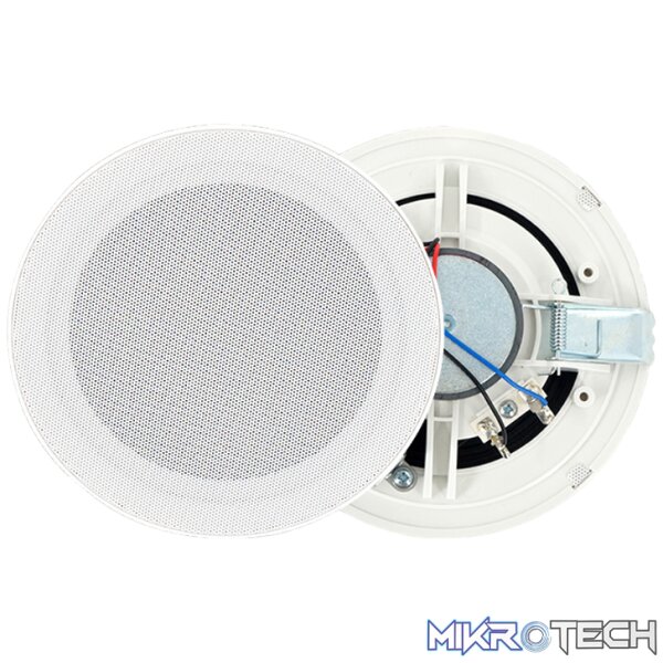 954978FI_1 Filo - Cavsc6W 6In 6W Ceiling Speaker Dual Cone Metal Grill - White - Image 1