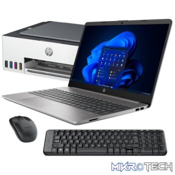HP 250 G9 Intel 15.6-inch Win 11 Home Laptop and HP Smart Tank 580 and Logitech MK220 Bundle