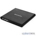 Verbatim Slimline CD/DVD Optical Disc Drive Black DVD-RW