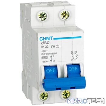 AC 3kA 2P 63A Circuit Breaker C-Curve