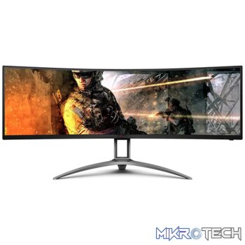 AOC AG493UCX2 AGON Gaming Monitor|Curved 49 inch|VDual QHD 5120x1440 165Hz|1ms|HDMI DP UCB-C|VESA|Low Blue Mode| FreeSync Premiu