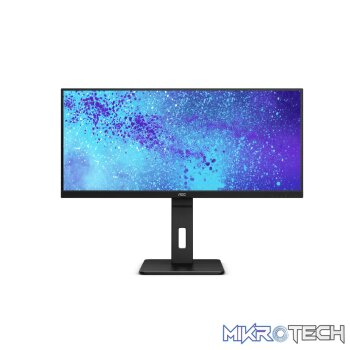 AOC Q34P2  Monitor|34 inch|VA WFHD 2560x1080|HDMI DP|VESA|HAS|Flicker Free;|Low Blue Mode|Hight adjustable