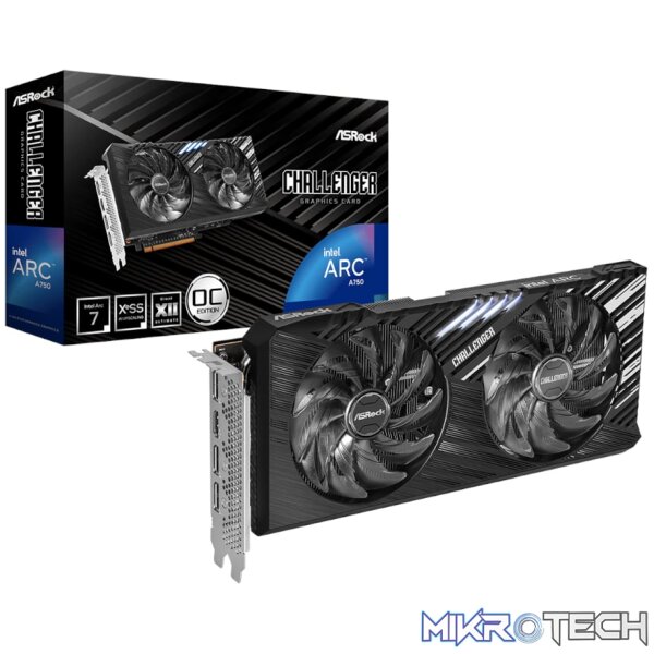 ASRock Intel Arc A750 Challenger SE OC 8GB GDDR6 256-BIT Graphics Card ASRock Intel Arc A750 Challenger SE OC 8GB GDDR6 256-BIT Graphics Card