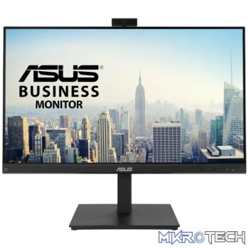 ASUS 27” 1080P Video Conference Monitor (BE279QSK) - Full HD; IPS; Built-in Adjustable 2MP Webcam; Mic Array; Speakers; Eye Care