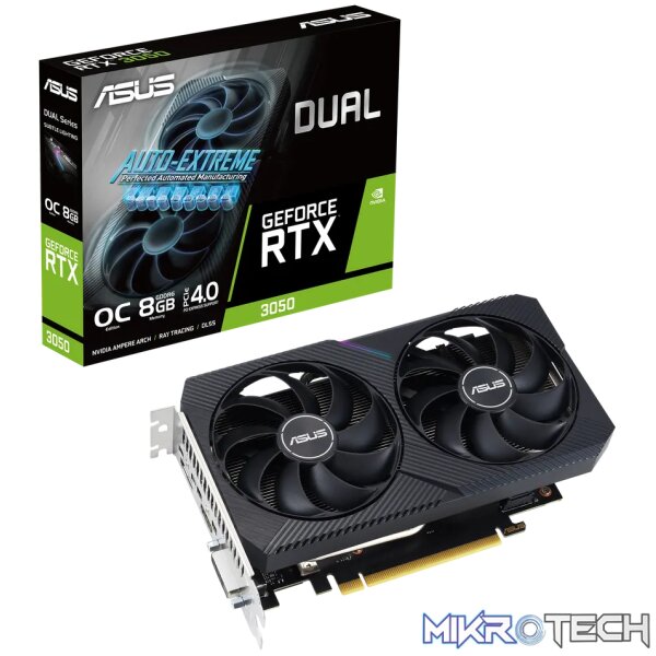ASUS Dual -RTX3050-O8G-V2, GeForce RTX 3050, 8 GB, GDDR6, 128 bit, 7680 x 4320 pixels, PCI Express 4.0 - Image 13