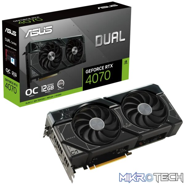 ASUS Dual -RTX4070-O12G, GeForce RTX 4070, 12 GB, GDDR6X, 192 bit, 7680 x 4320 pixels, PCI Express 4.0 - Image 15
