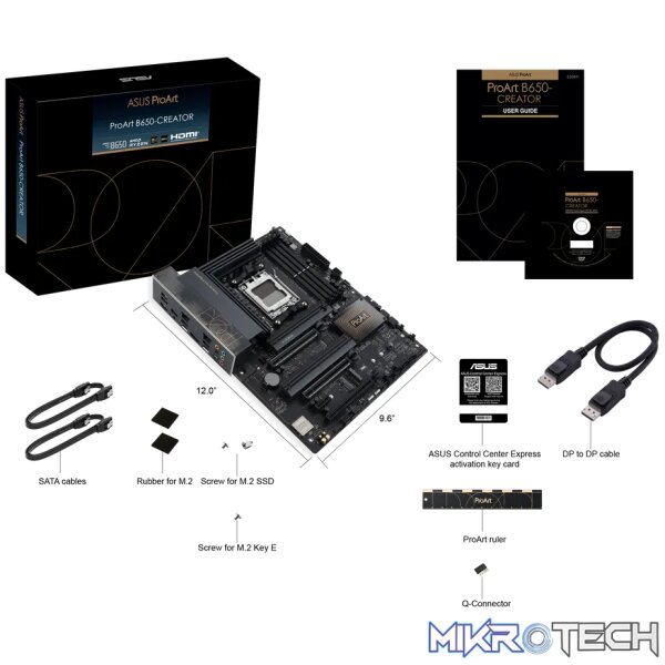 ASUS PROART B650-CREATOR, AMD, Socket AM5, AMD Ryzen™ 3, AMD Ryzen™ 7, AMD Ryzen 9 7th Gen, Socket AM5, DDR5-SDRAM, 128 GB - Image 12