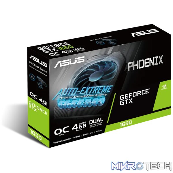 ASUS Phoenix PH-GTX1650-O4GD6-P, GeForce GTX 1650, 4 GB, GDDR6, 128 bit, 7680 x 4320 pixels, PCI Express 3.0 - Image 9