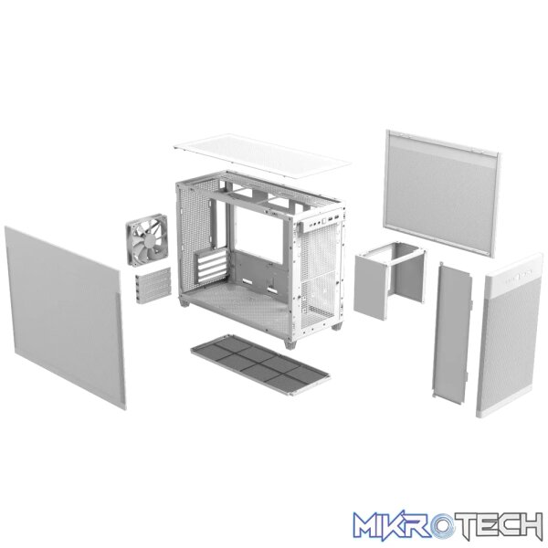 ASUS Prime AP201 MicroATX, Mini Tower, PC, White, micro ATX, Mini-ITX, 17 cm, 33.8 cm - Image 11