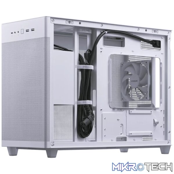 ASUS Prime AP201 MicroATX, Mini Tower, PC, White, micro ATX, Mini-ITX, 17 cm, 33.8 cm - Image 10