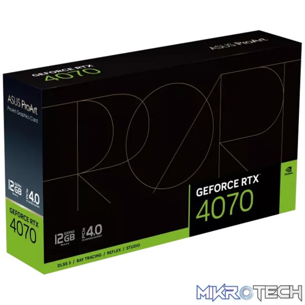 ASUS ProArt -RTX4070-12G, GeForce RTX 4070, 12 GB, GDDR6X, 192 bit, 7680 x 4320 pixels, PCI Express 4.0 - Image 12