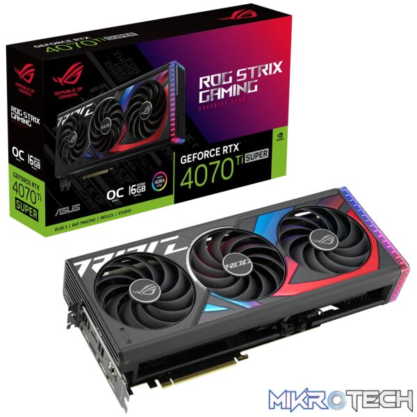 ASUS ROG -STRIX-RTX4070TIS-O16G-GAMING, GeForce RTX 4070 Ti SUPER, 16 GB, GDDR6X, 256 bit, 7680 x 4320 pixels, PCI Express 4.0 - Image 37