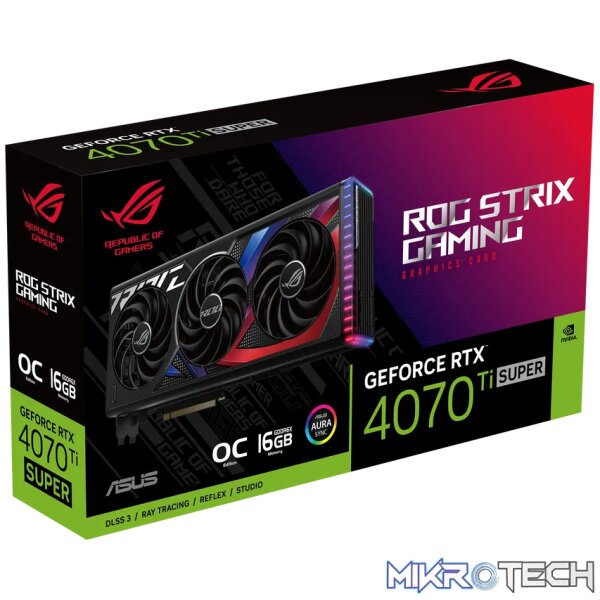 ASUS ROG -STRIX-RTX4070TIS-O16G-GAMING, GeForce RTX 4070 Ti SUPER, 16 GB, GDDR6X, 256 bit, 7680 x 4320 pixels, PCI Express 4.0 - Image 40
