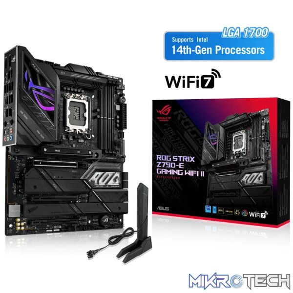 ASUS ROG STRIX Z790-E GAMING WIFI II, Intel, LGA 1700, Intel® Celeron®, Intel® Core™ i3, Intel® Core™ i5, Intel® Core™ i7, Intel® Core™ i9,..., DDR5-SDRAM, 192 GB, DIMM - Image 40