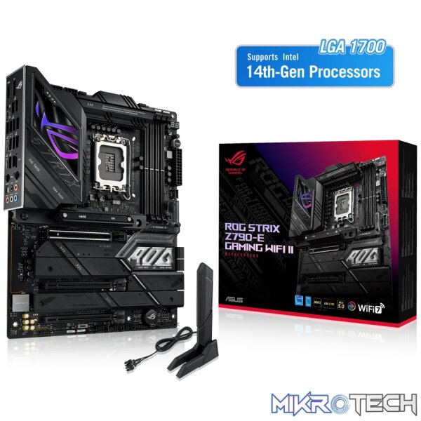 ASUS ROG STRIX Z790-E GAMING WIFI II, Intel, LGA 1700, Intel® Celeron®, Intel® Core™ i3, Intel® Core™ i5, Intel® Core™ i7, Intel® Core™ i9,..., DDR5-SDRAM, 192 GB, DIMM - Image 42
