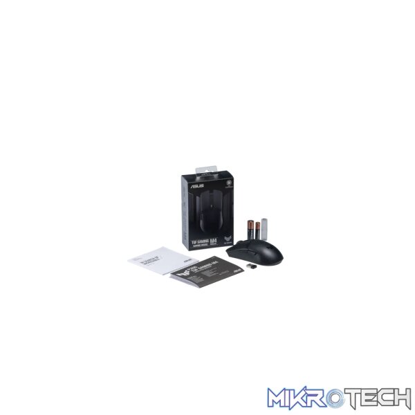 ASUS TUF Gaming M4 Wireless, Right-hand, Optical, RF Wireless + Bluetooth, 12000 DPI, Black - Image 7