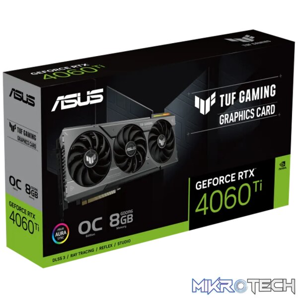 ASUS TUF Gaming TUF-RTX4060TI-O8G-GAMING, GeForce RTX 4060 Ti, 8 GB, GDDR6, 128 bit, 7680 x 4320 pixels, PCI Express 4.0 - Image 31