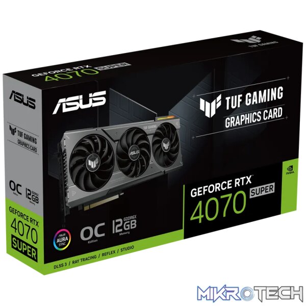 ASUS TUF Gaming TUF-RTX4070S-O12G-GAMING, GeForce RTX 4070 SUPER, 12 GB, GDDR6X, 192 bit, 7680 x 4320 pixels, PCI Express 4.0 - Image 35