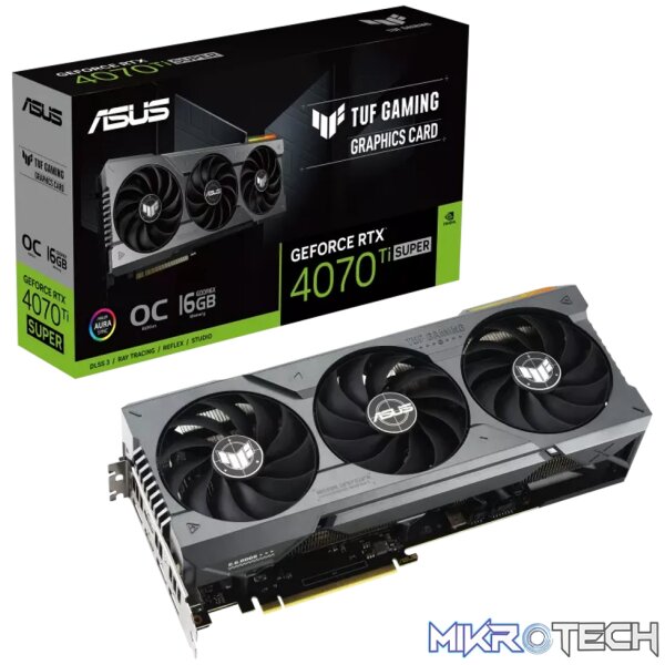 ASUS TUF Gaming TUF-RTX4070TIS-O16G-GAMING, GeForce RTX 4070 Ti SUPER, 16 GB, GDDR6X, 256 bit, 7680 x 4320 pixels, PCI Express 4.0 - Image 26