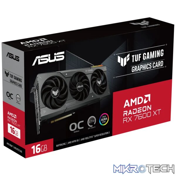 ASUS TUF Gaming TUF-RX7600XT-O16G-GAMING, Radeon RX 7600 XT, 16 GB, GDDR6, 128 bit, 7680 x 4320 pixels, PCI Express 4.0 - Image 15