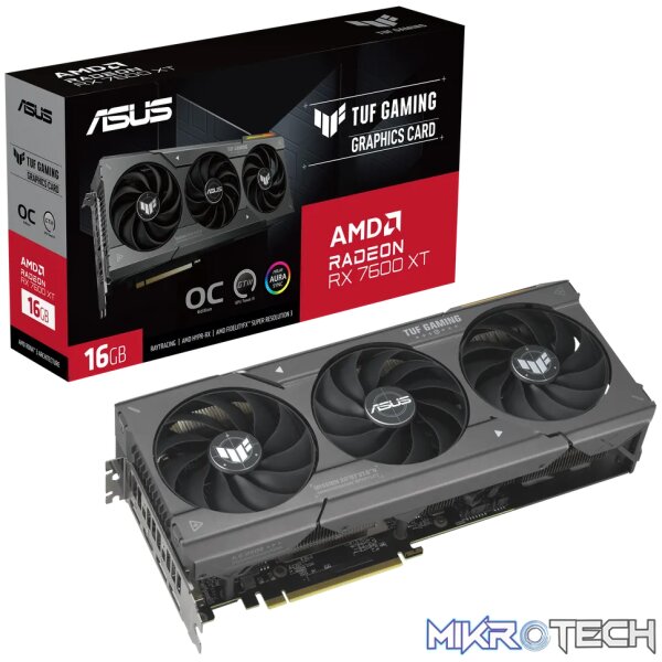 ASUS TUF Gaming TUF-RX7600XT-O16G-GAMING, Radeon RX 7600 XT, 16 GB, GDDR6, 128 bit, 7680 x 4320 pixels, PCI Express 4.0 - Image 16
