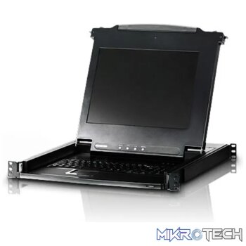 ATEN 17'' SLIDEAWAY CONSOLE PS/2 VGA LCD Console W/(US99KB/USKB/SPKB)/W/(US/EU/OUT) CORD ATEN.