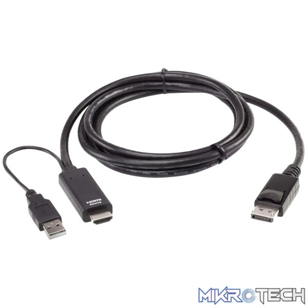 ATEN True 4K 1.8M HDMI to DisplayPort Cable ATEN True 4K 1.8M HDMI to DisplayPort Cable