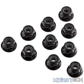 AX31250 Serrated Nylon Lock Nut Black 4m