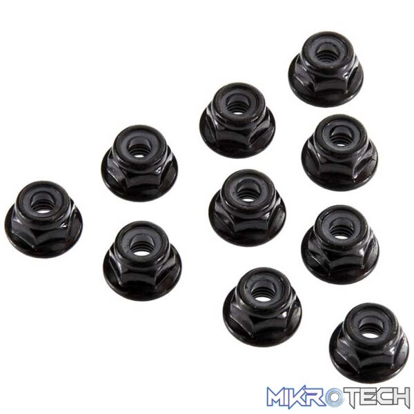 AX31250 Serrated Nylon Lock Nut Black 4m AX31250 Serrated Nylon Lock Nut Black 4m