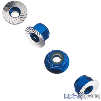 AXA1046 Wheel Nut M4 Serrated Blue (4)